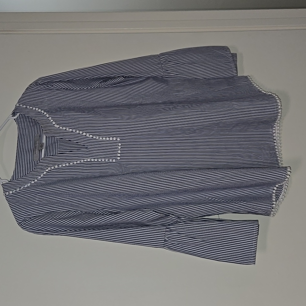Marc New York Striped Blue and White Women's Top